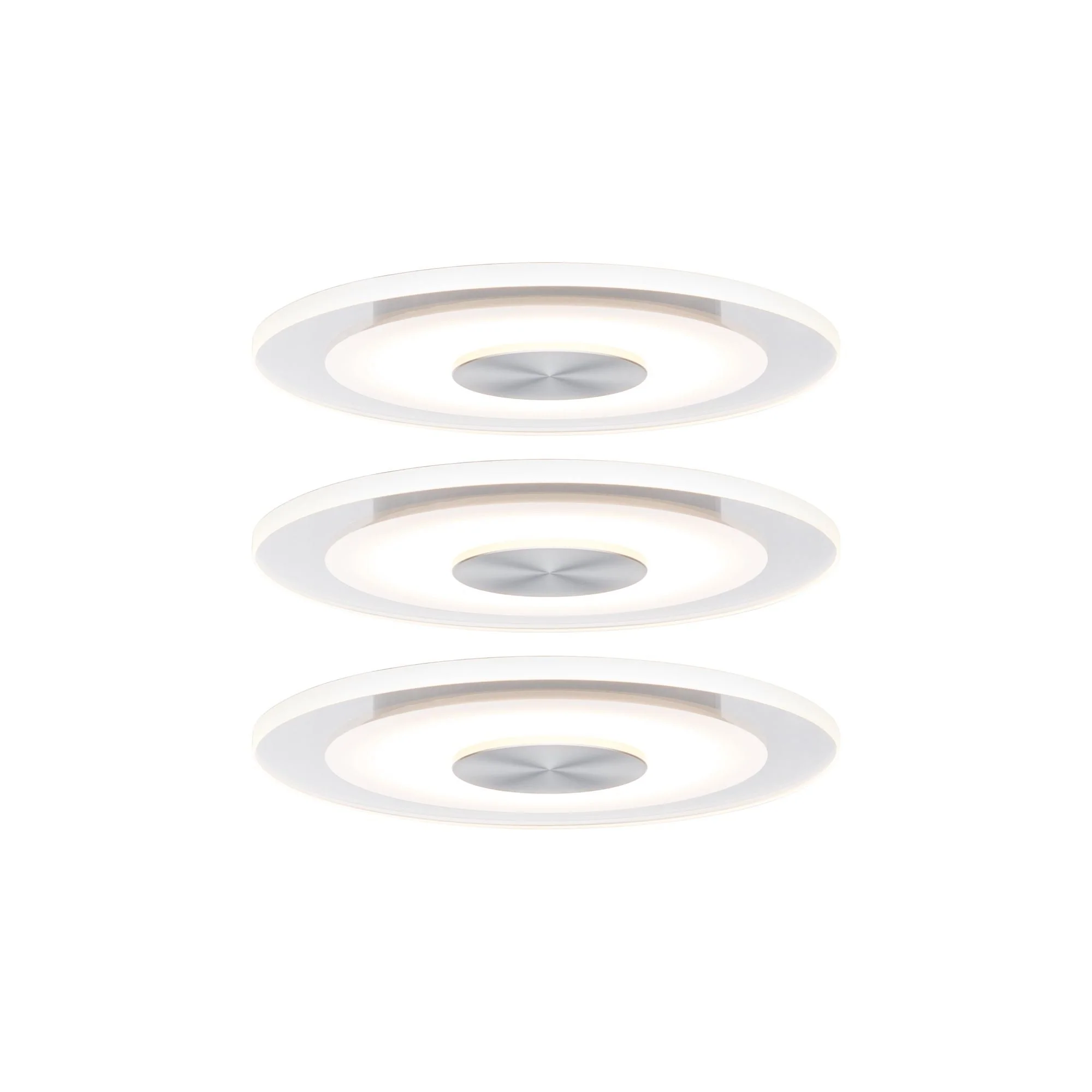 Premium Whirl Basisset rund 120mm 3x4,9W 3x180lm 230V dimmbar 3000K Alu gedreht/Satin