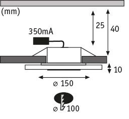 Premium Whirl  Basisset rund 150mm 3x6,9W 3x450lm 230V 3000K Alu gedreht/Satin - Image 2