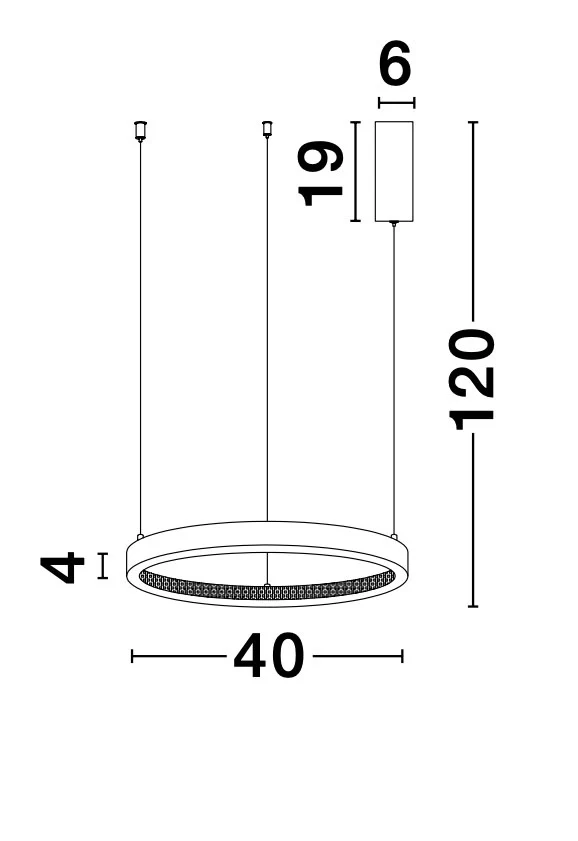 PRESTON Pendelleuchte 30 Watt 400 mm 3000 Kelvin dimmbar - Image 3