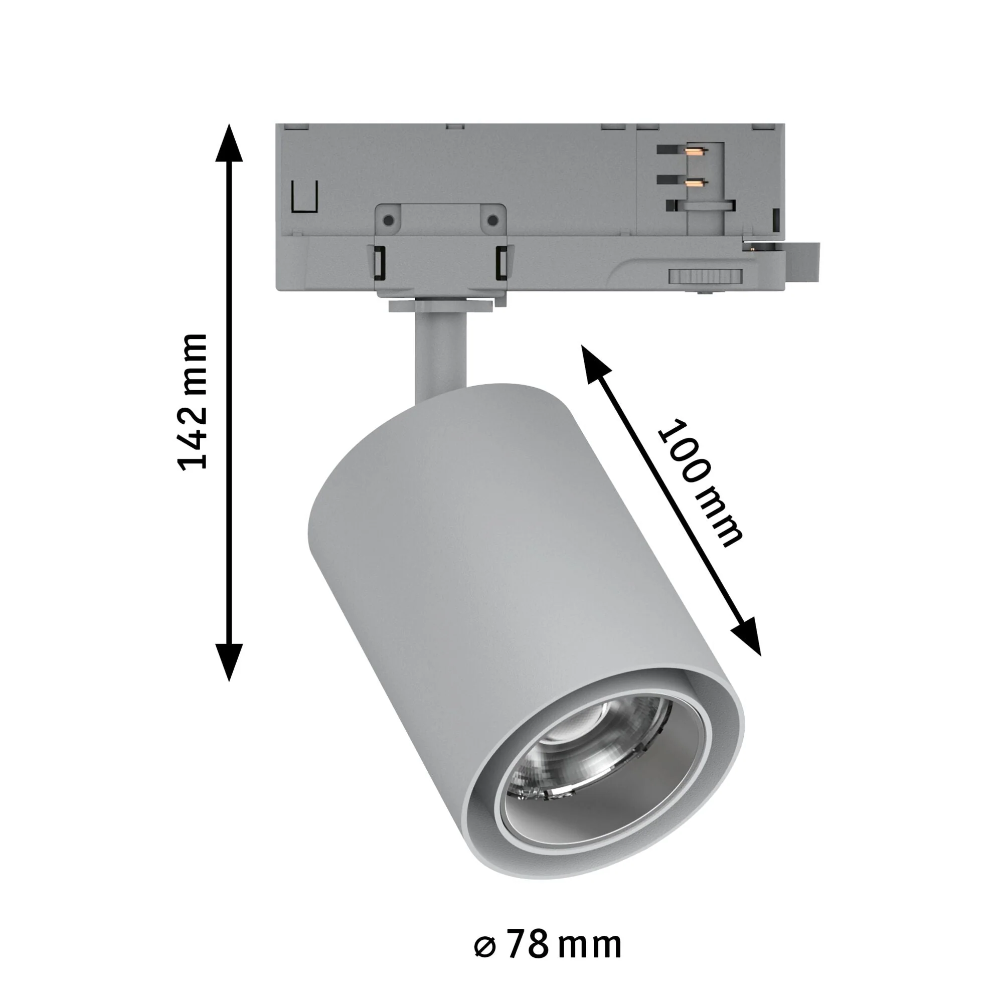 ProRail3 Kratos 36° 1050lm 9W 4000K 230V Silber - Image 2