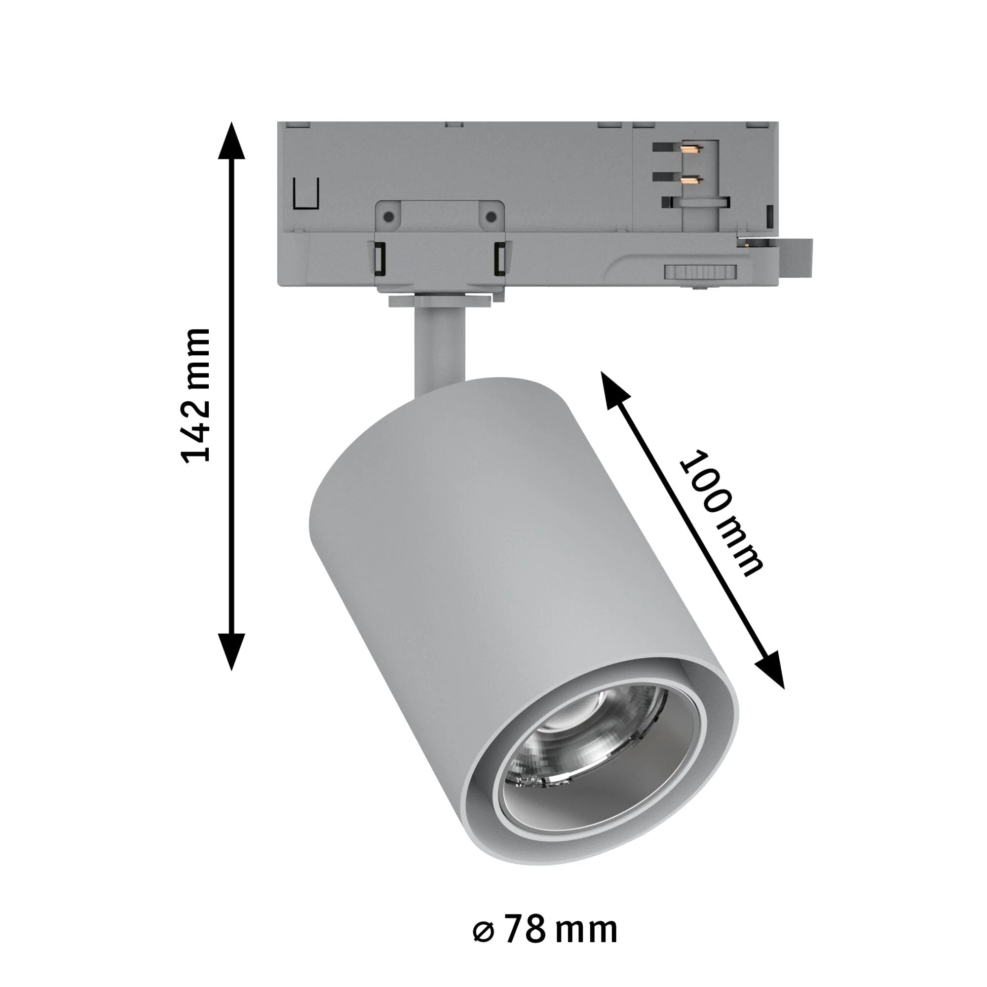 ProRail3 Kratos 50° 2000lm 18,5W 3000K 230V Silber - Image 2