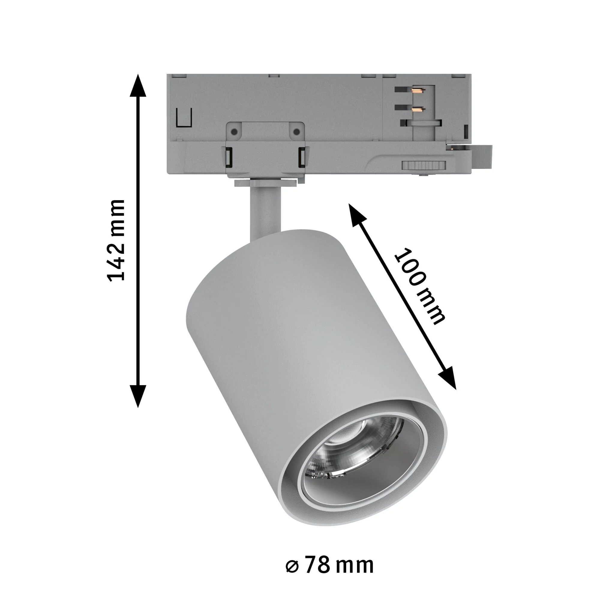 ProRail3 Kratos 50° 3000lm 25W 3000K 230V Silber - Image 2