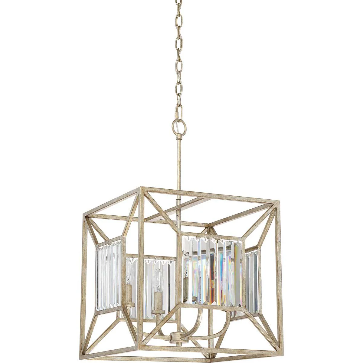 Quadratische Pendelleuchte Lakeside mit 4 Lichtern, Vintage-Gold - Image 2