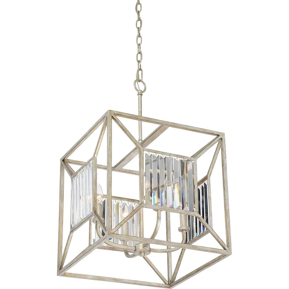Quadratische Pendelleuchte Lakeside mit 4 Lichtern, Vintage-Gold - Image 3
