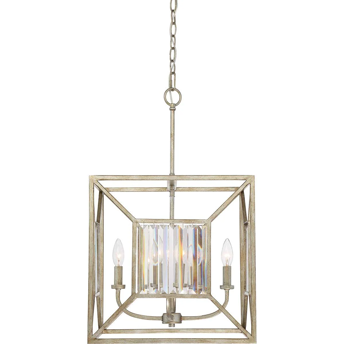 Quadratische Pendelleuchte Lakeside mit 4 Lichtern, Vintage-Gold - Image 4