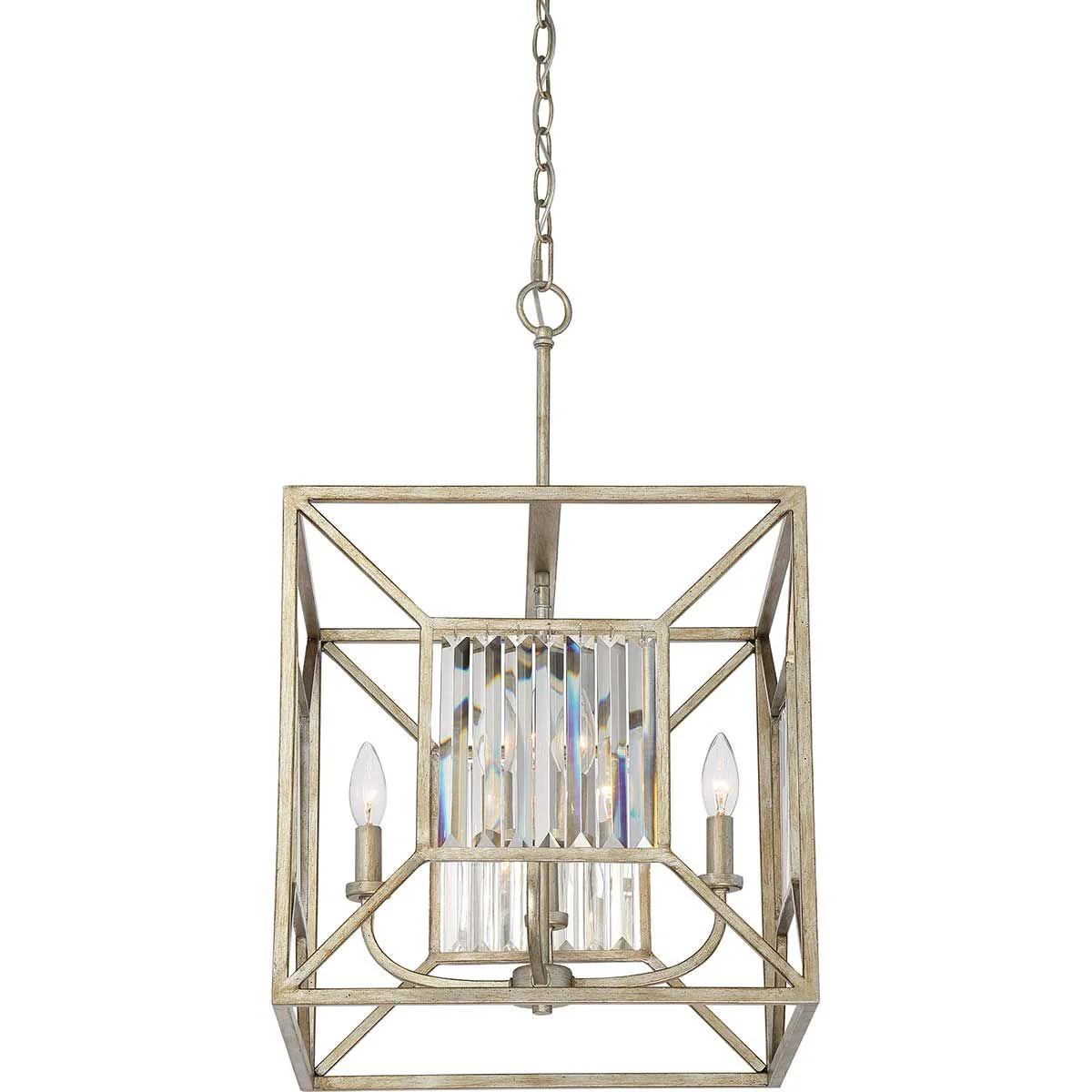 Quadratische Pendelleuchte Lakeside mit 4 Lichtern, Vintage-Gold - Image 5