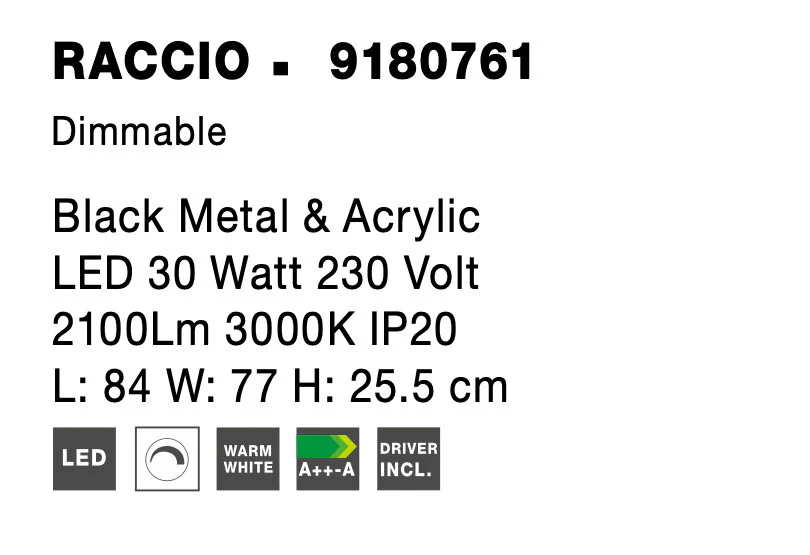 RACCIO Deckenaufbauleuchte 32 Watt 840 mm 3000 Kelvin dimmbar - Image 7