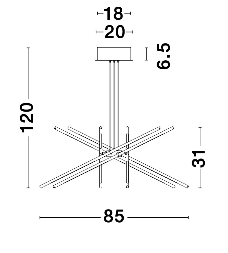 RACCIO Pendelleuchte 68 Watt 850 mm 3000 Kelvin dimmbar - Image 7