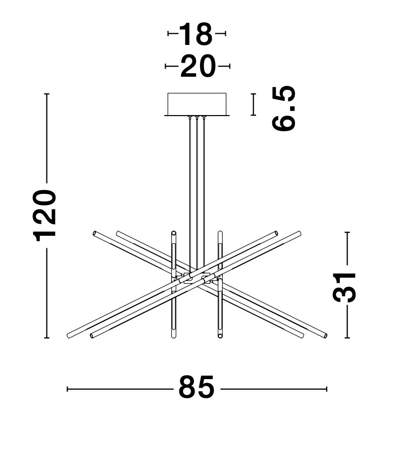 RACCIO Pendelleuchte 68 Watt 850 mm 3000 Kelvin dimmbar - Image 3