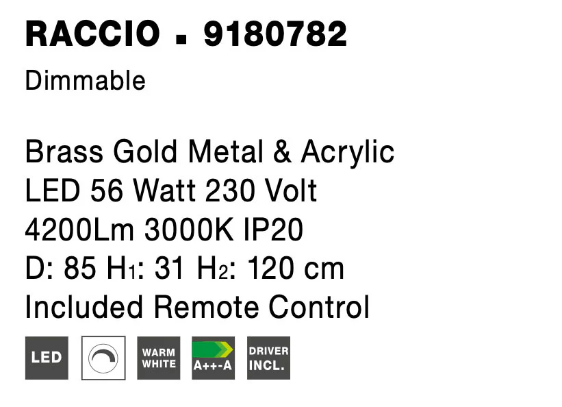 RACCIO Pendelleuchte 68 Watt 850 mm 3000 Kelvin dimmbar - Image 4