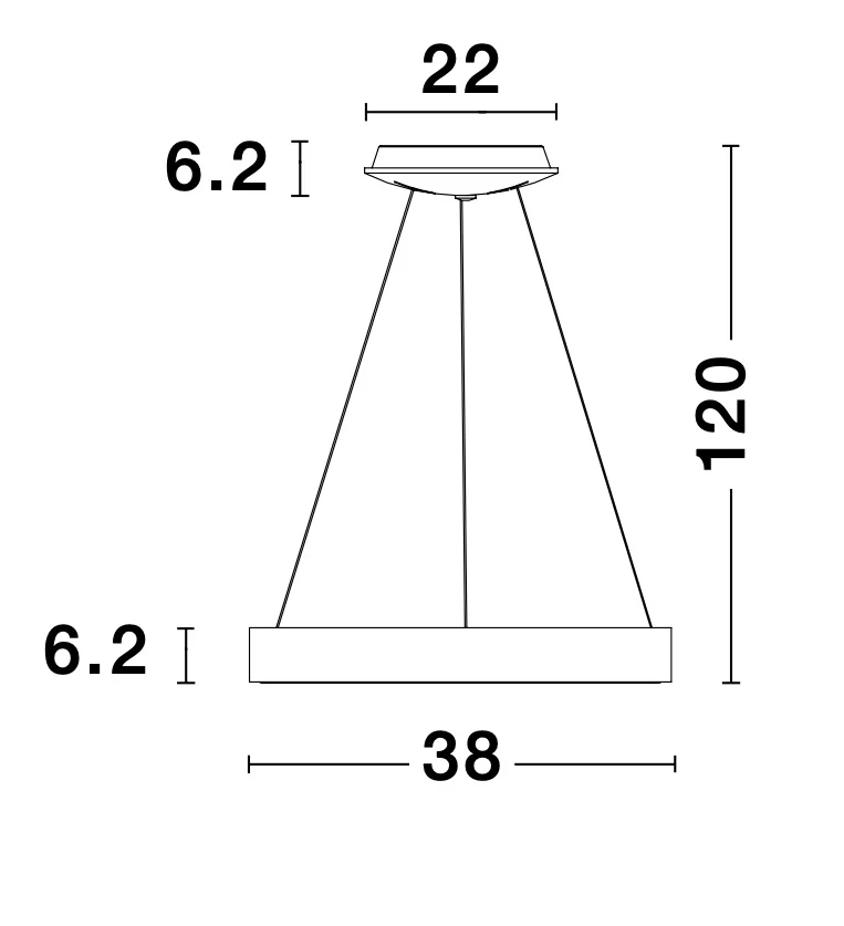 RANDO THIN Pendelleuchte 30 Watt 380 mm 3000 Kelvin dimmbar - Image 8