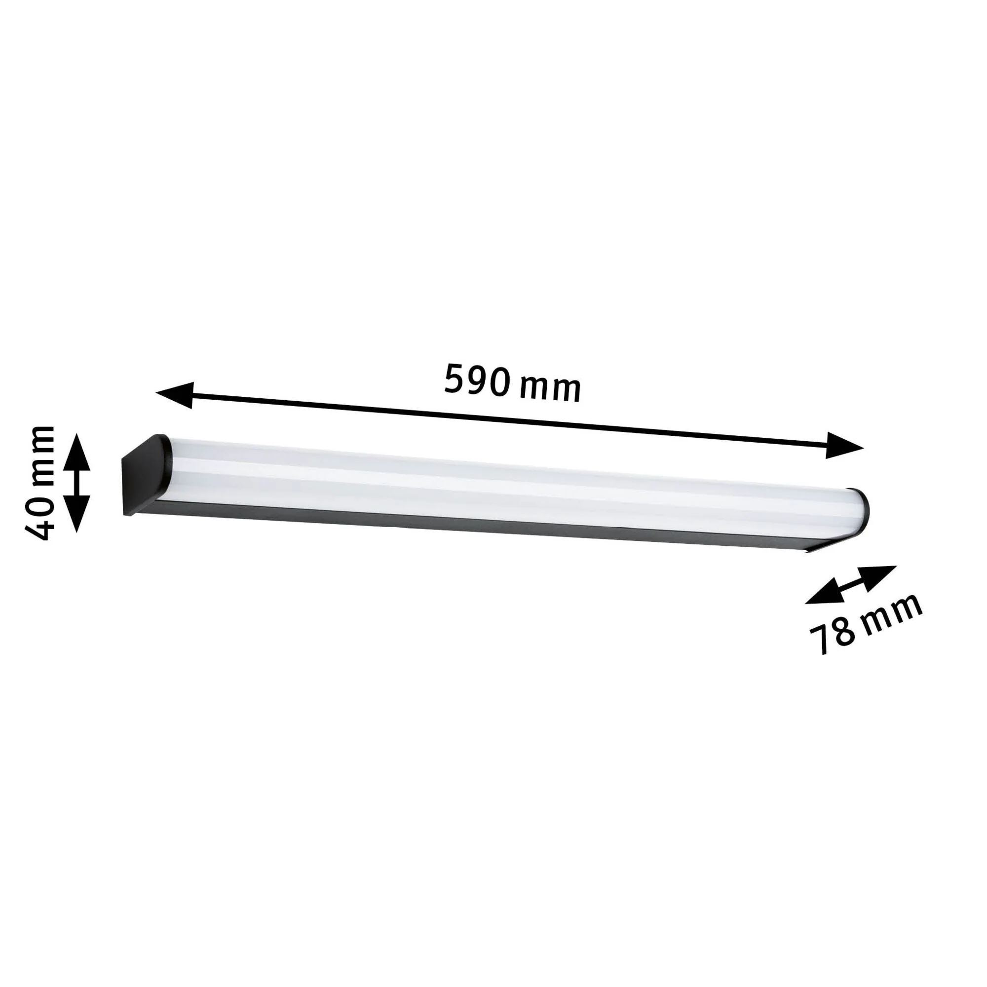 Selection Bathroom Arneb IP44 3000K 1000lm 230V 12,5W Schwarz - Image 2