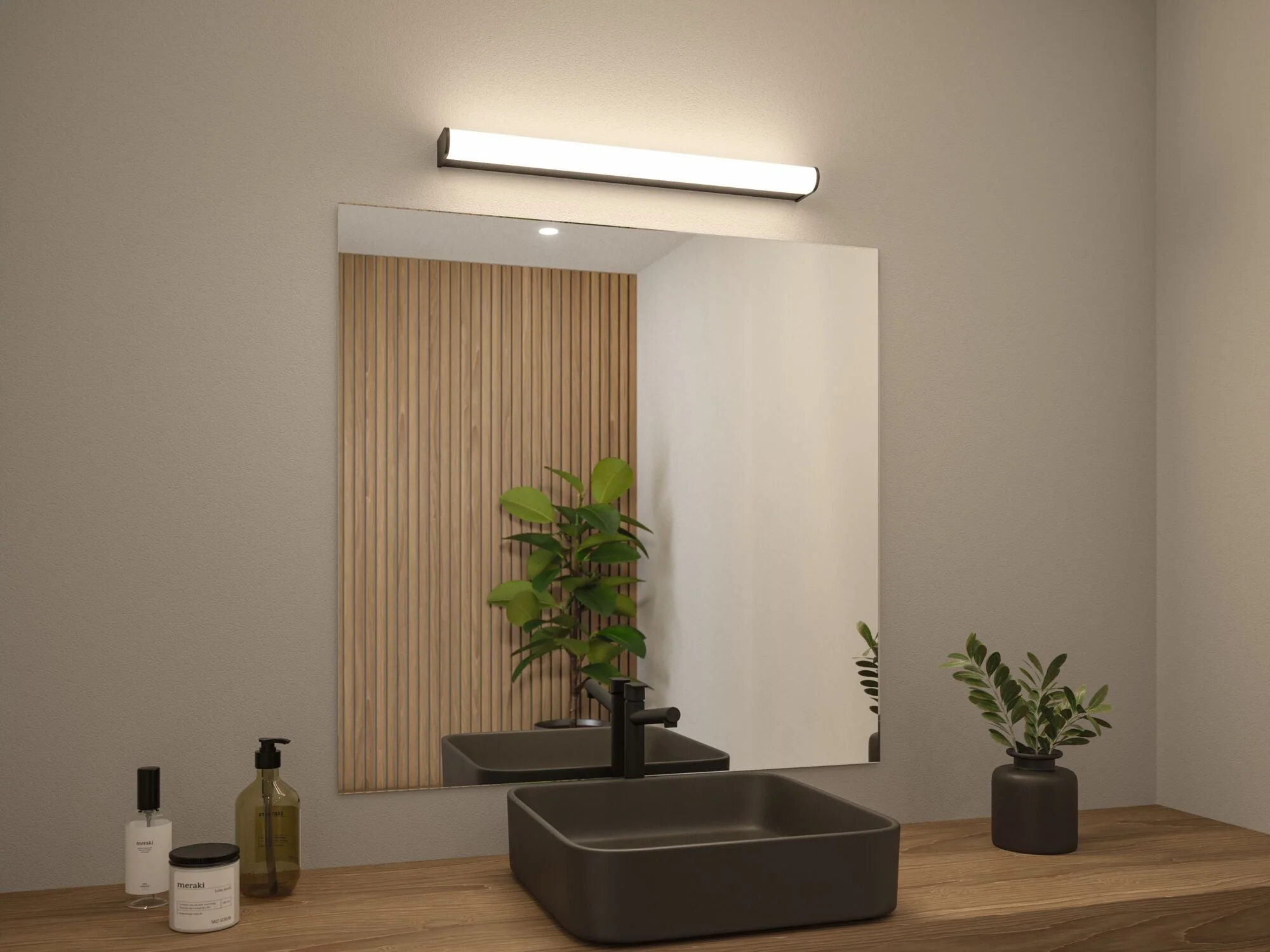 Selection Bathroom Arneb IP44 3000K 1000lm 230V 12,5W Schwarz - Image 3