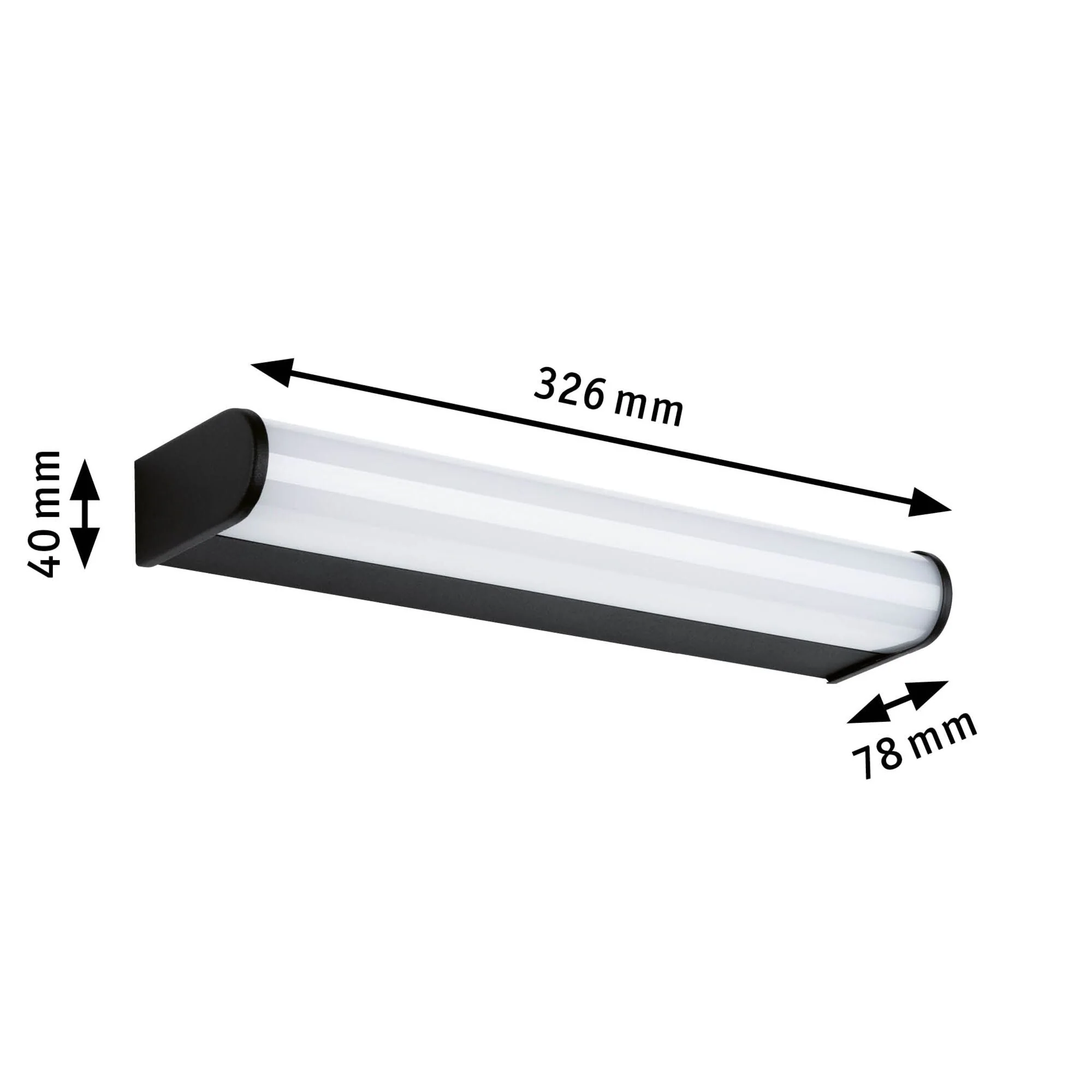 Selection Bathroom Arneb IP44 3000K 700lm 230V 9W Schwarz - Image 2