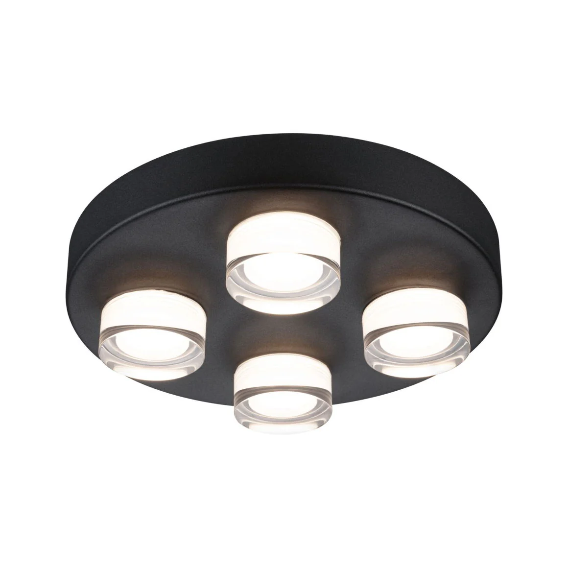 Selection Bathroom Wand-/Deckenleuchte Kame IP44 3000K 4x2000lm 230V 4x4,2W Signalschwarz