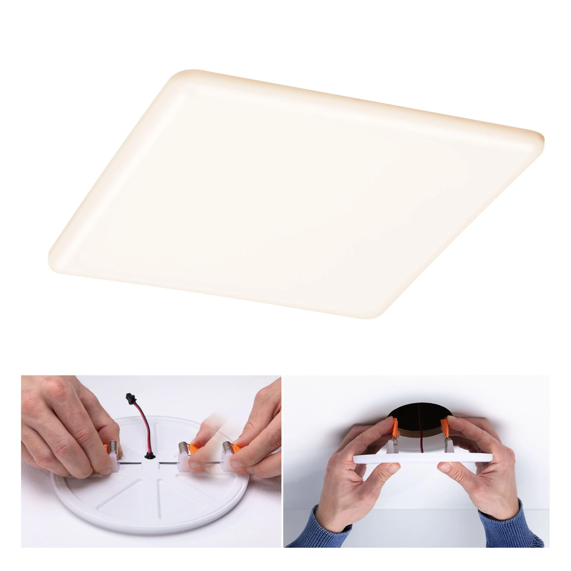 Smart Home Zigbee LED Einbaupanel Veluna VariFit Tunable White 215mm x 215mm IP44 17W Einbaustrahler - Image 2