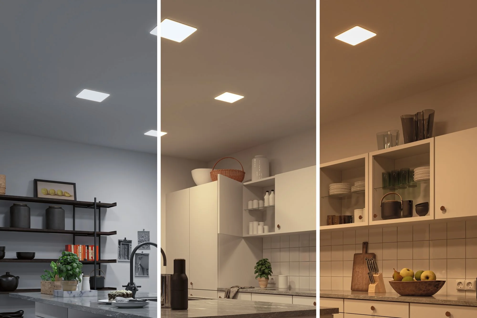 Smart Home Zigbee LED Einbaupanel Veluna VariFit Tunable White 215mm x 215mm IP44 17W Einbaustrahler - Image 4