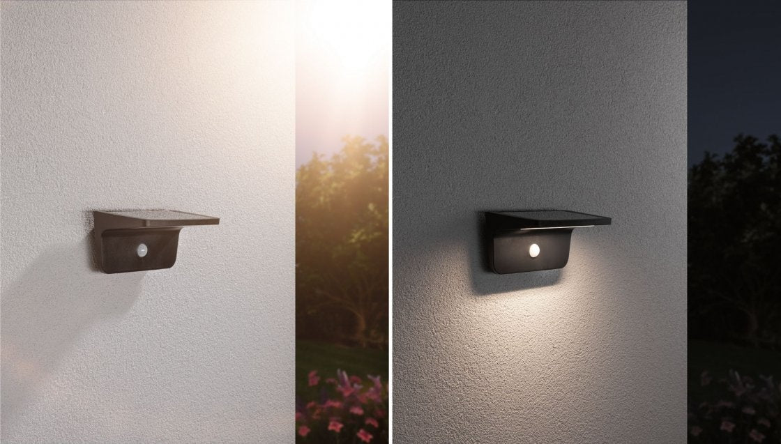 Solar LED Außenwandleuchte Solveig inkl. Bewegungsmelder und Orientierungslicht Wandlampe - Image 3