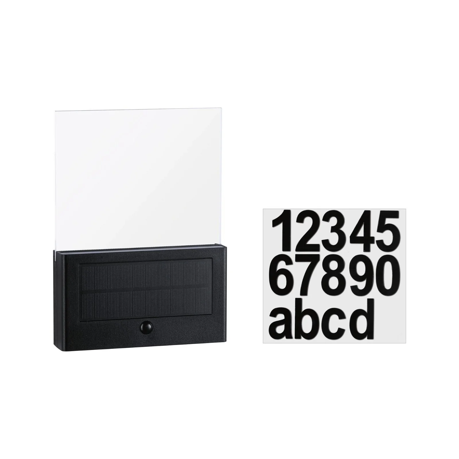 Solar LED Hausnummernleuchte Neda  IP44 3000K 20lm Anthrazit Wandaufbauleuchte - Image 6