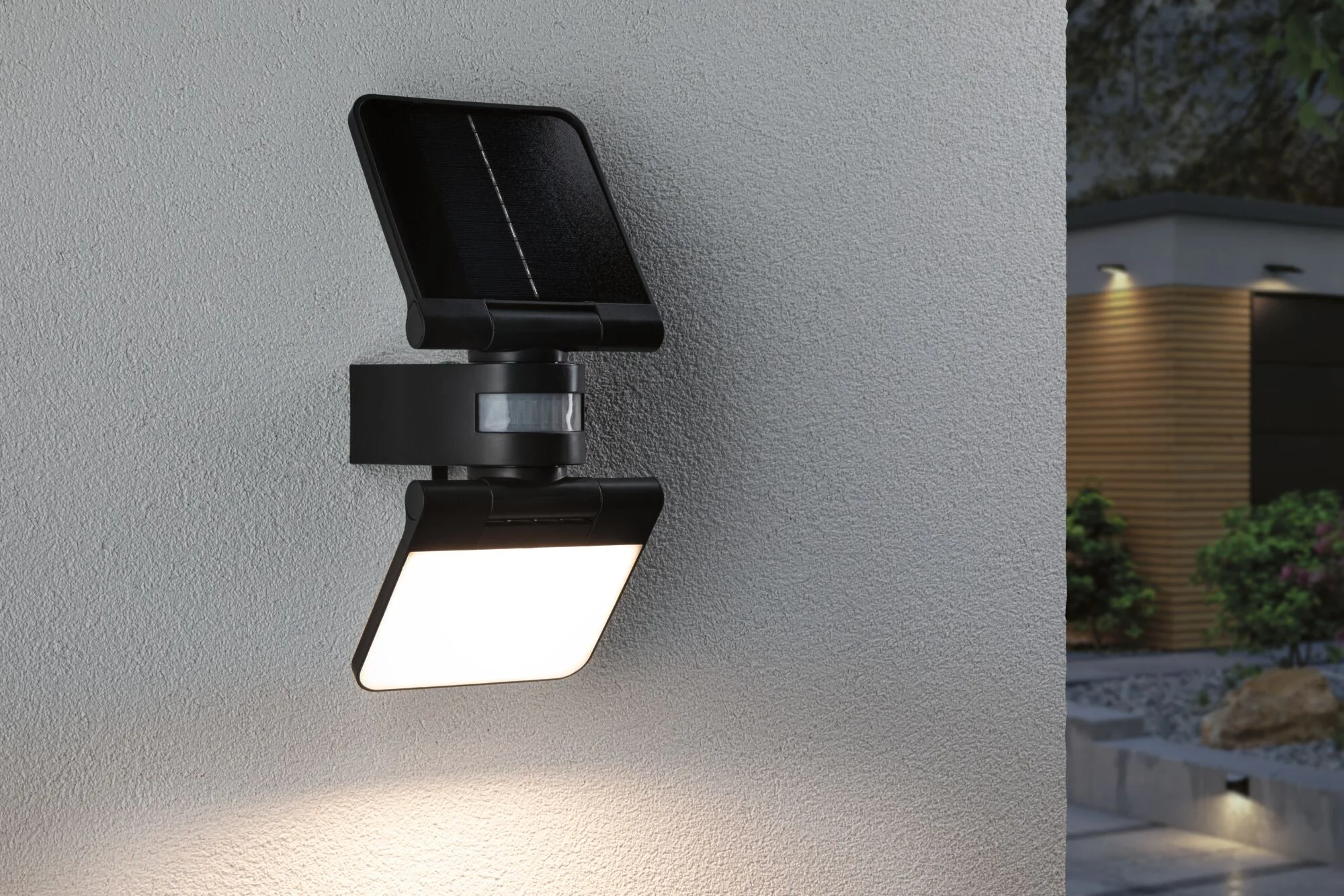 Solar Lesly IP65 eckig 150x130mm 3000K 12,5W 1000lm Anthrazit Kunststoff - Image 3