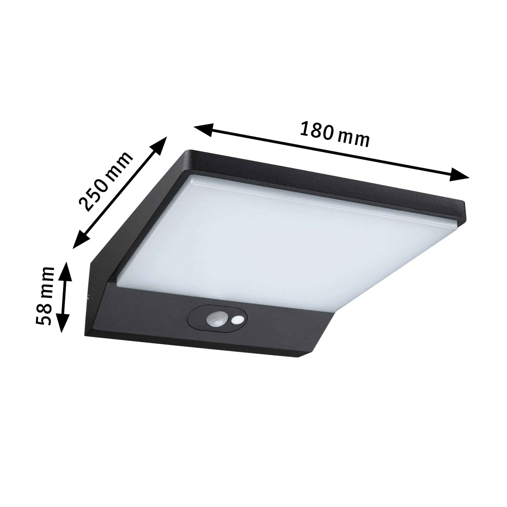Solar Ronas Bewegungsmelder IP44 3000K 320lm Dunkelgrau - Image 2