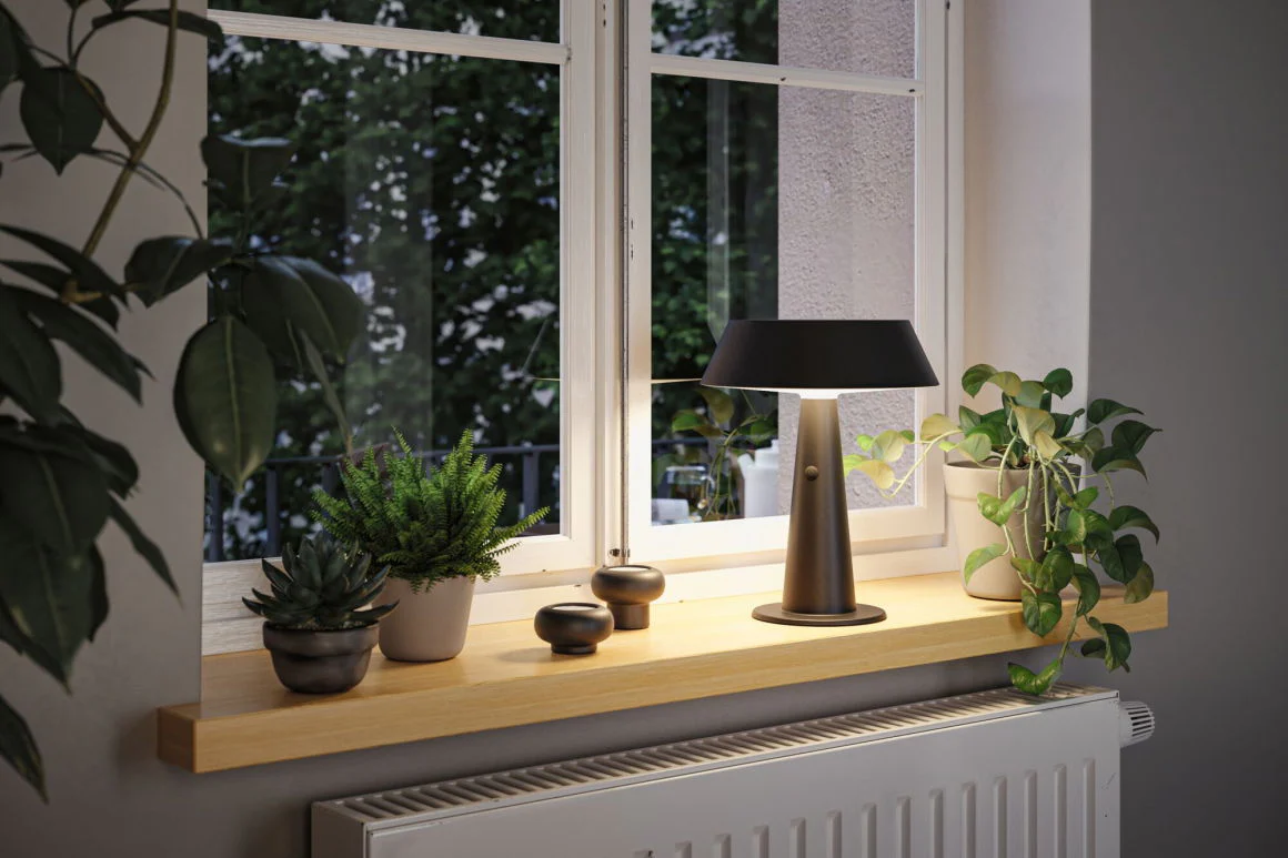 Solar LED Tischleuchte Soala  2700K 165lm 2,1W Anthrazit - Image 4