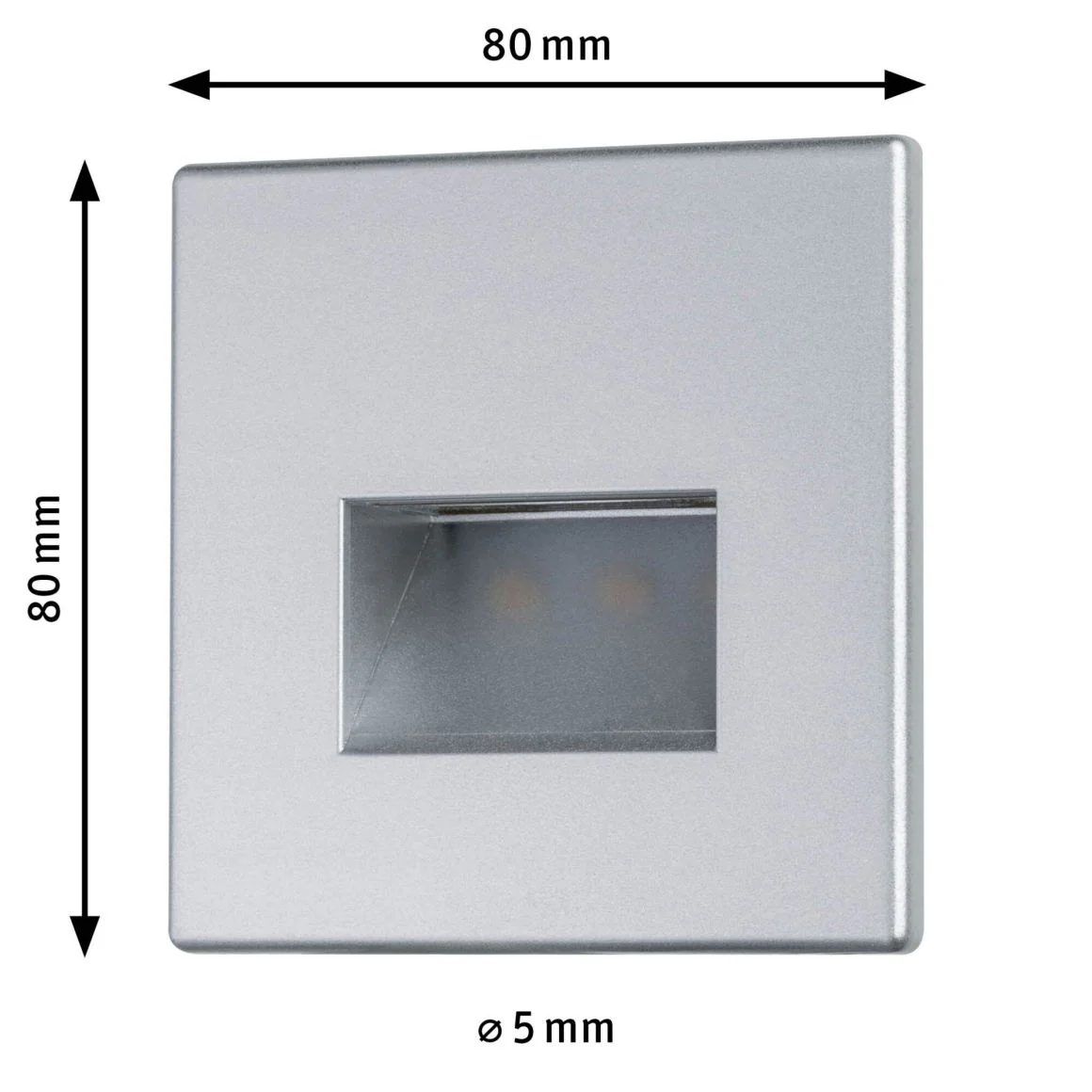 Special Wand EBL Set Edge eckig LED1x1,1W 230V Chrom matt Wandeinbauleuchte - Image 3