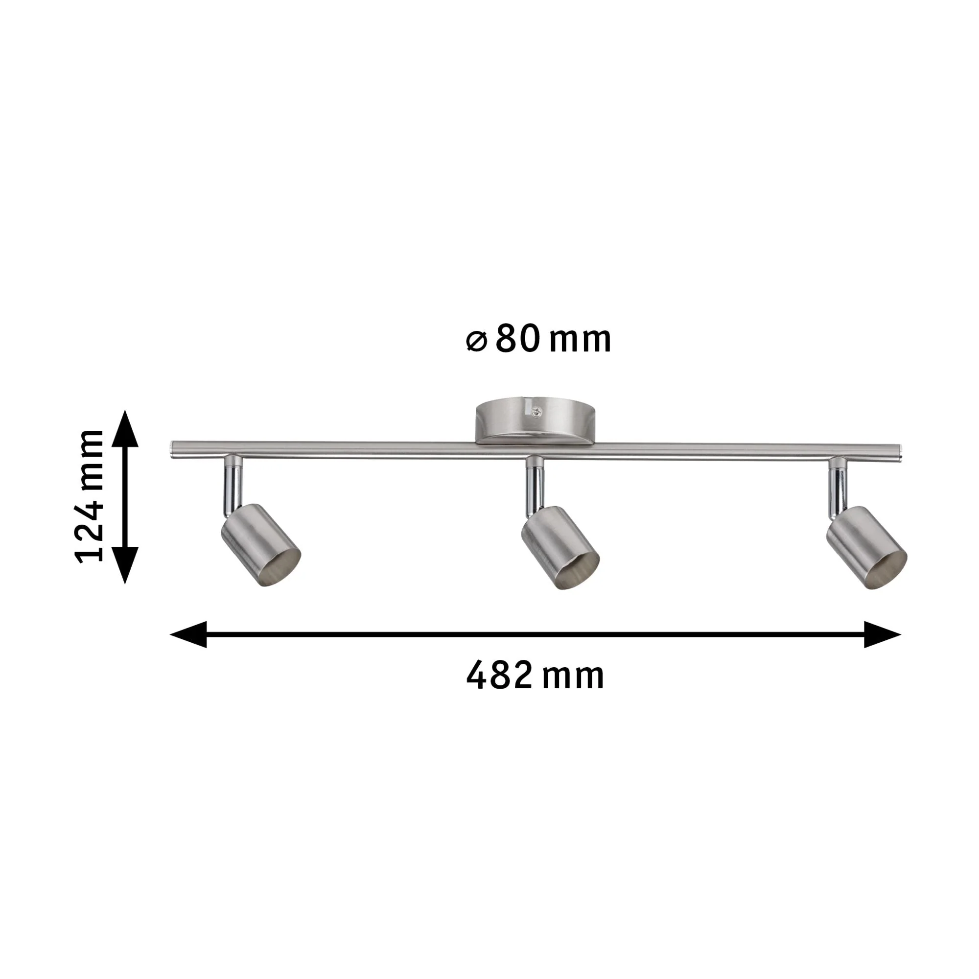 Spotlight Carolina GU10 230V max. 3x10W dimmbar Nickel matt - Image 2