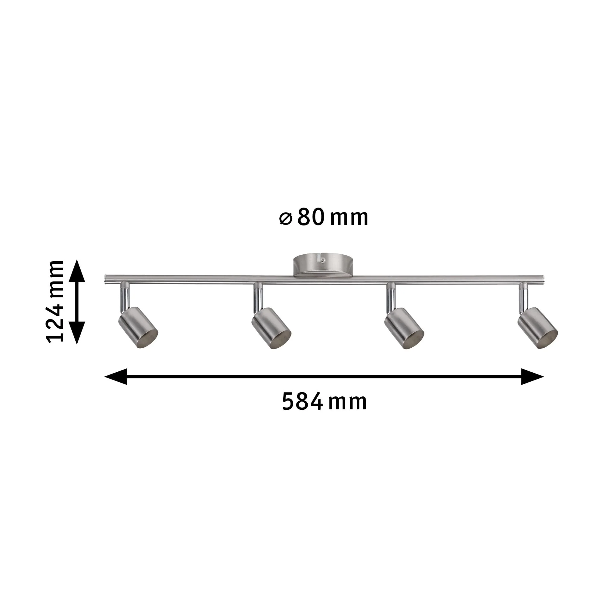 Spotlight Carolina GU10 230V max. 4x10W dimmbar Nickel matt - Image 2