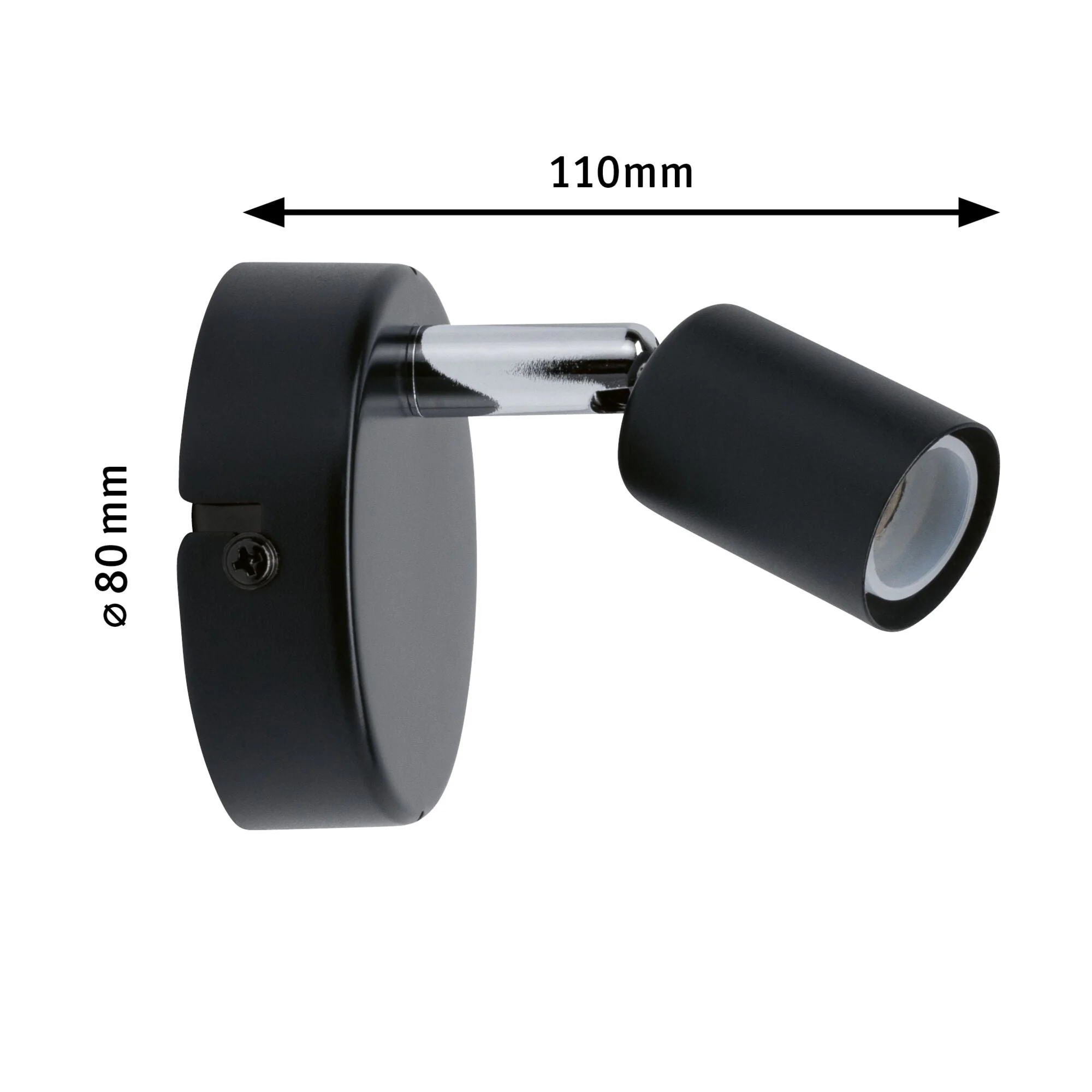 Spotlight Carolina IP44 GU10 230V max. 10W dimmbar Anthrazit/Chrom - Image 2