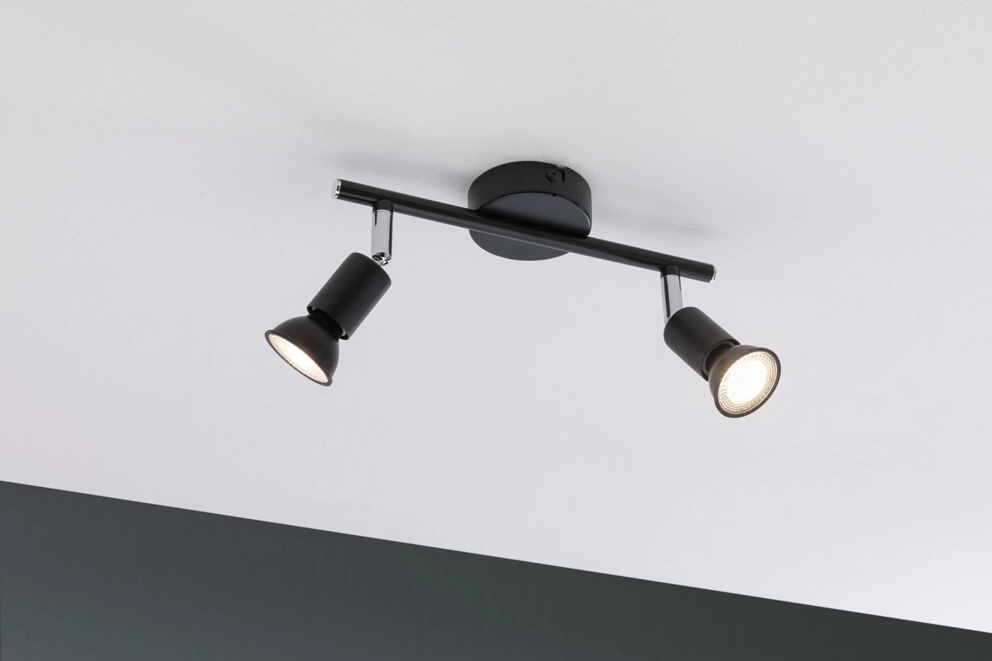 Spotlight Carolina IP44 GU10 230V max. 2x10W dimmbar Anthrazit/Chrom - Image 3