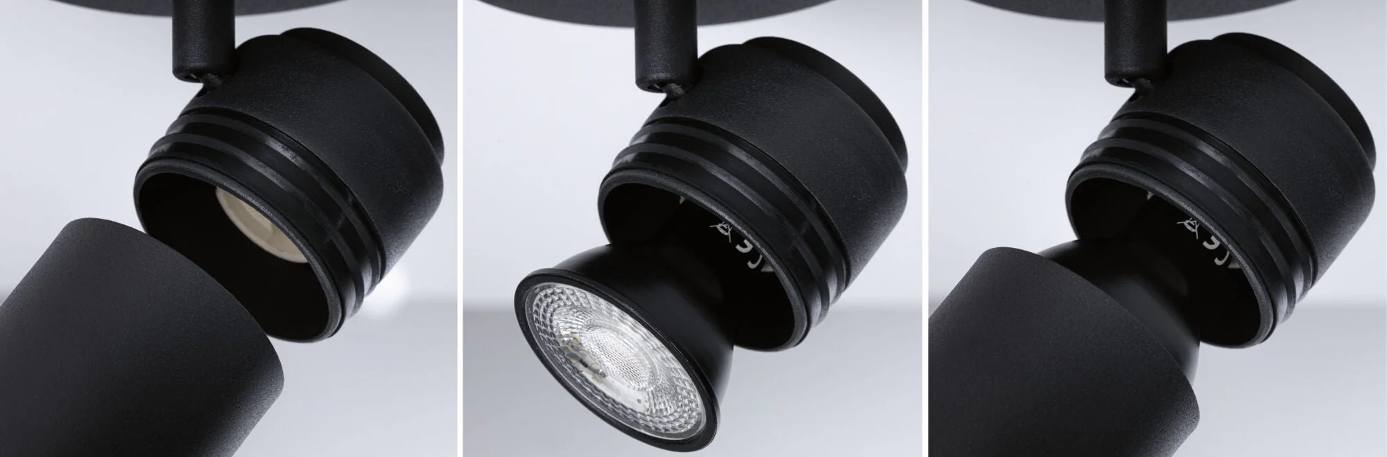 Spotlight Zyli IP44 GU10 230V max. 2x10W dimmbar Schwarz matt - Image 4
