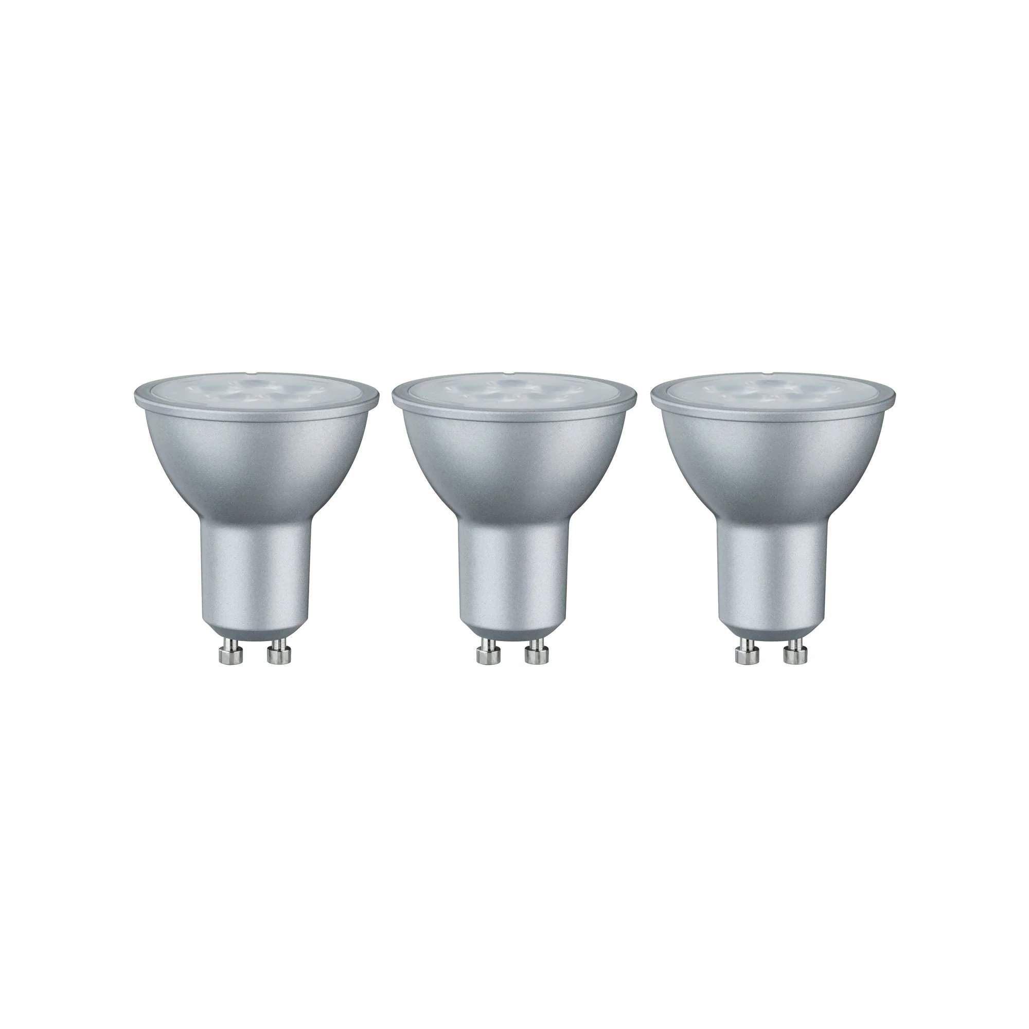 Standard 230V LED Reflektor 3er-Pack 3x425lm 3x6,5W 2700K Alu