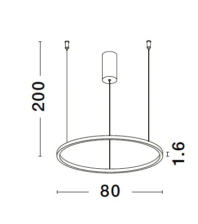 TARQUIN Pendelleuchte 46 Watt 800 mm 3000 Kelvin dimmbar - Image 2