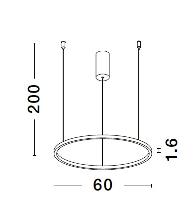 TARQUIN Pendelleuchte 37 Watt 600 mm 3000 Kelvin dimmbar - Image 2