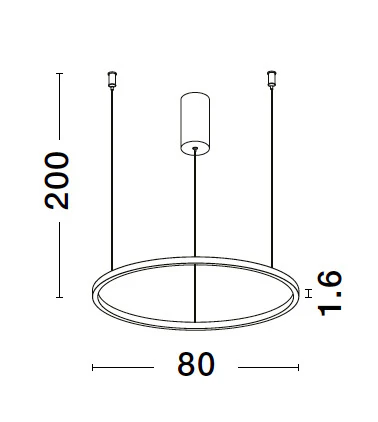 TARQUIN Pendelleuchte 46 Watt 800 mm 3000 Kelvin dimmbar - Image 3