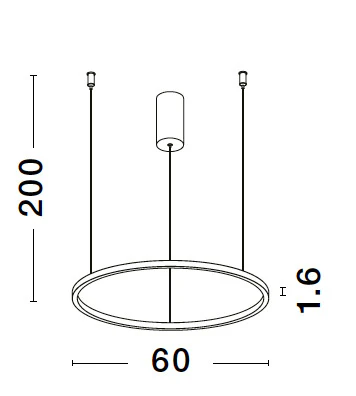 TARQUIN Pendelleuchte 37 Watt 600 mm 3000 Kelvin dimmbar - Image 2
