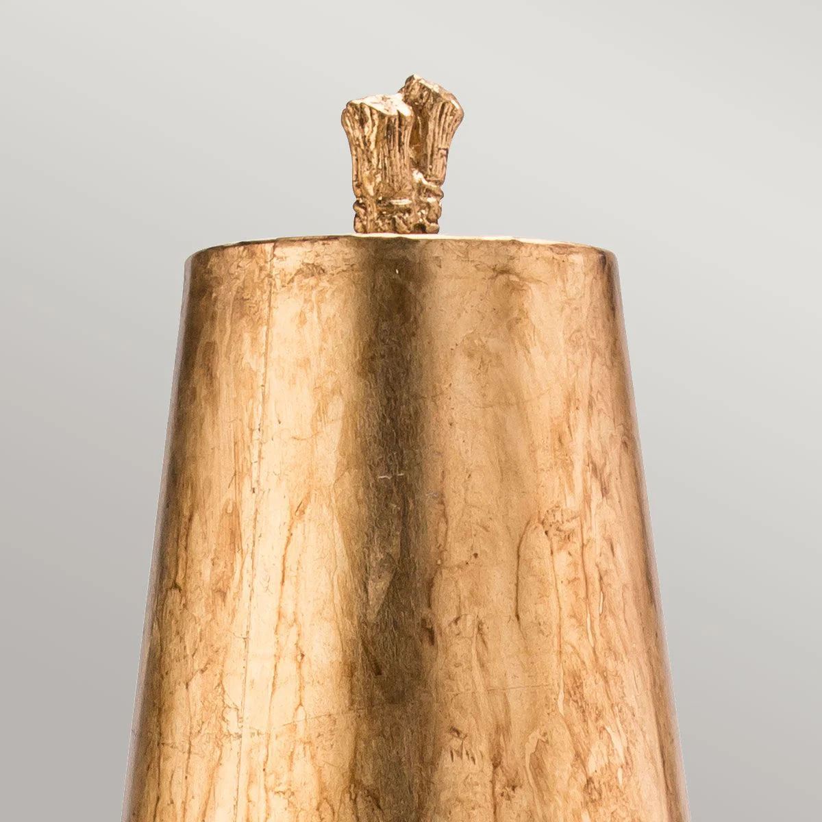 Tischlampe „Fragment“ mit 1 Licht, gealtertes Gold mit Blattgold und Schirm aus Umbraglasur - Image 4