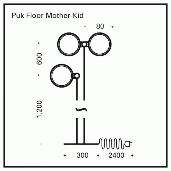 Puk Mini Floor Mother-Kid LED-Retrofit Stehleuchte - Image 4