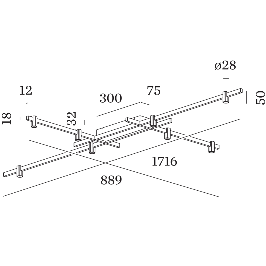 Trace Grid 1.0 LED Deckenlampe - Image 3