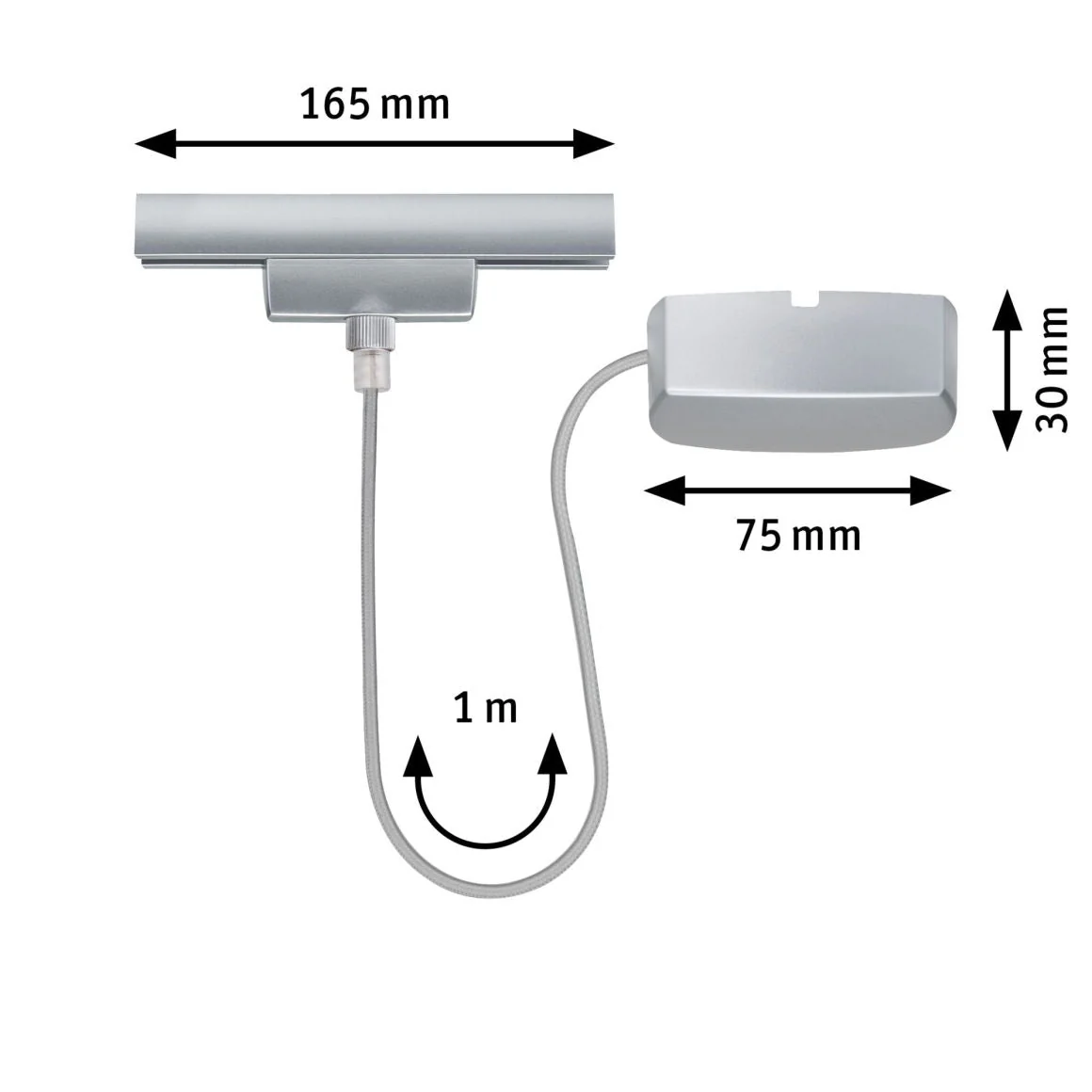 URail Einspeisung Zigbee 3.0 Kabel 1m max. 100W Chrom matt - Image 3