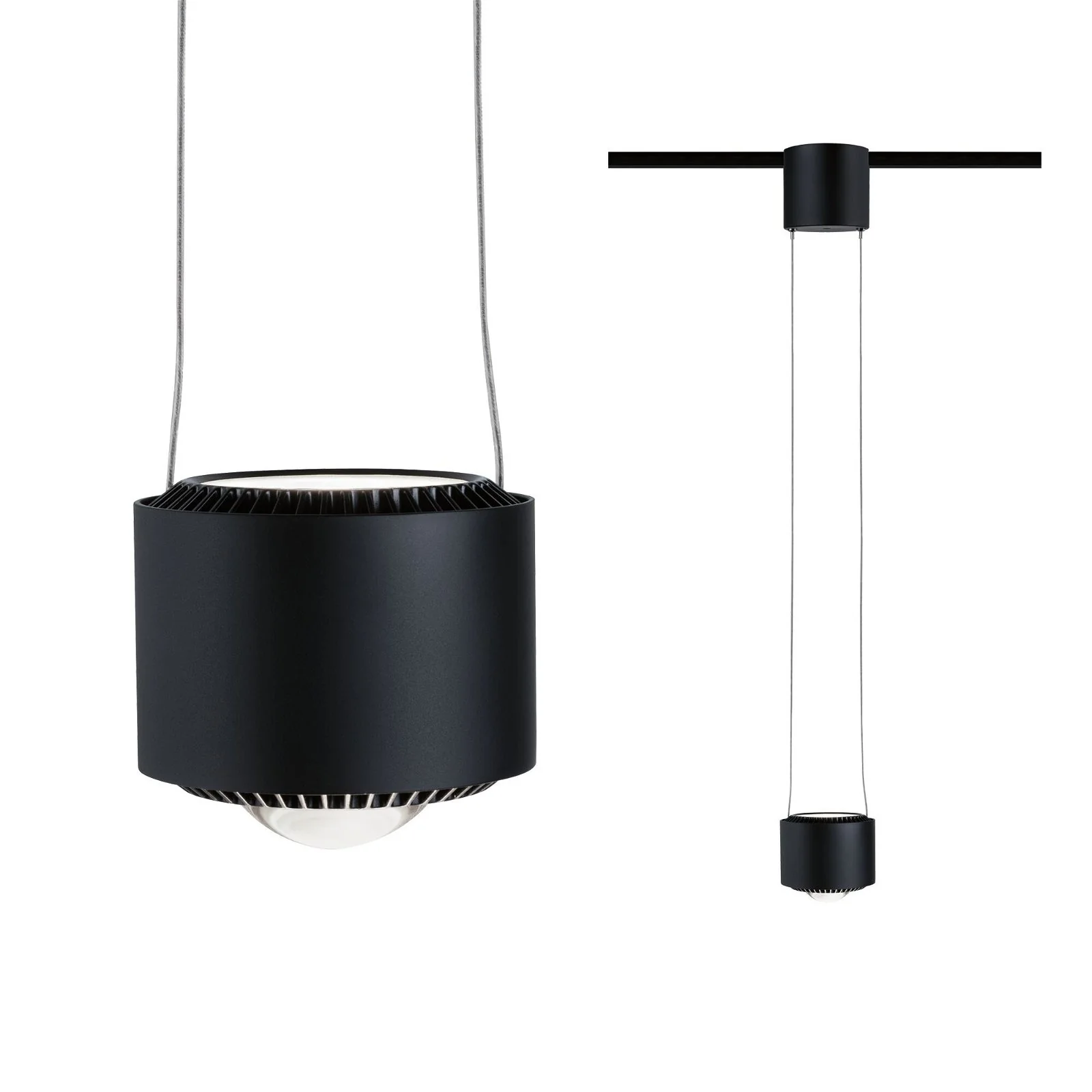URail LED Pendel Aldan 930lm / 530lm 8,5 / 1x4,5W 4000K dimmbar 230V Schwarz matt/Schwarz