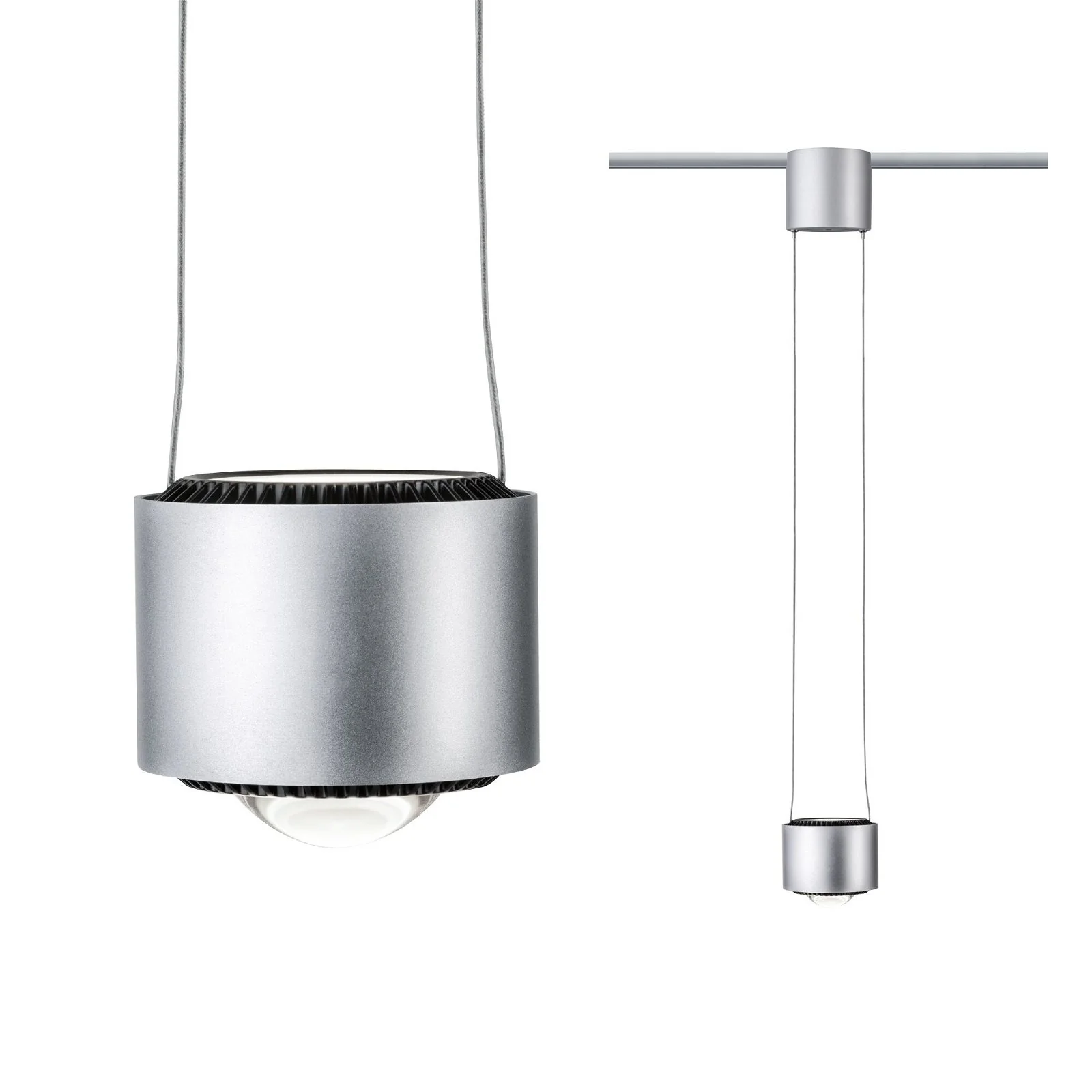 URail LED Pendel Aldan 930lm / 530lm 8,5 / 1x4,5W 4000K dimmbar 230V Chrom matt/Schwarz