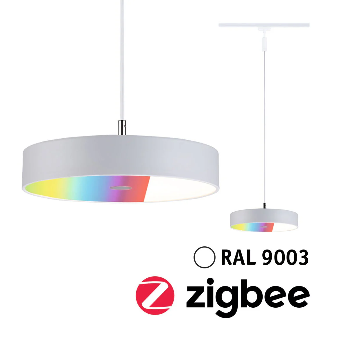 URail Pendel Smart Home Zigbee 3.0 Hildor RGBW 510lm 10W RGBW+ dimmbar 230V Signalweiß - Image 2