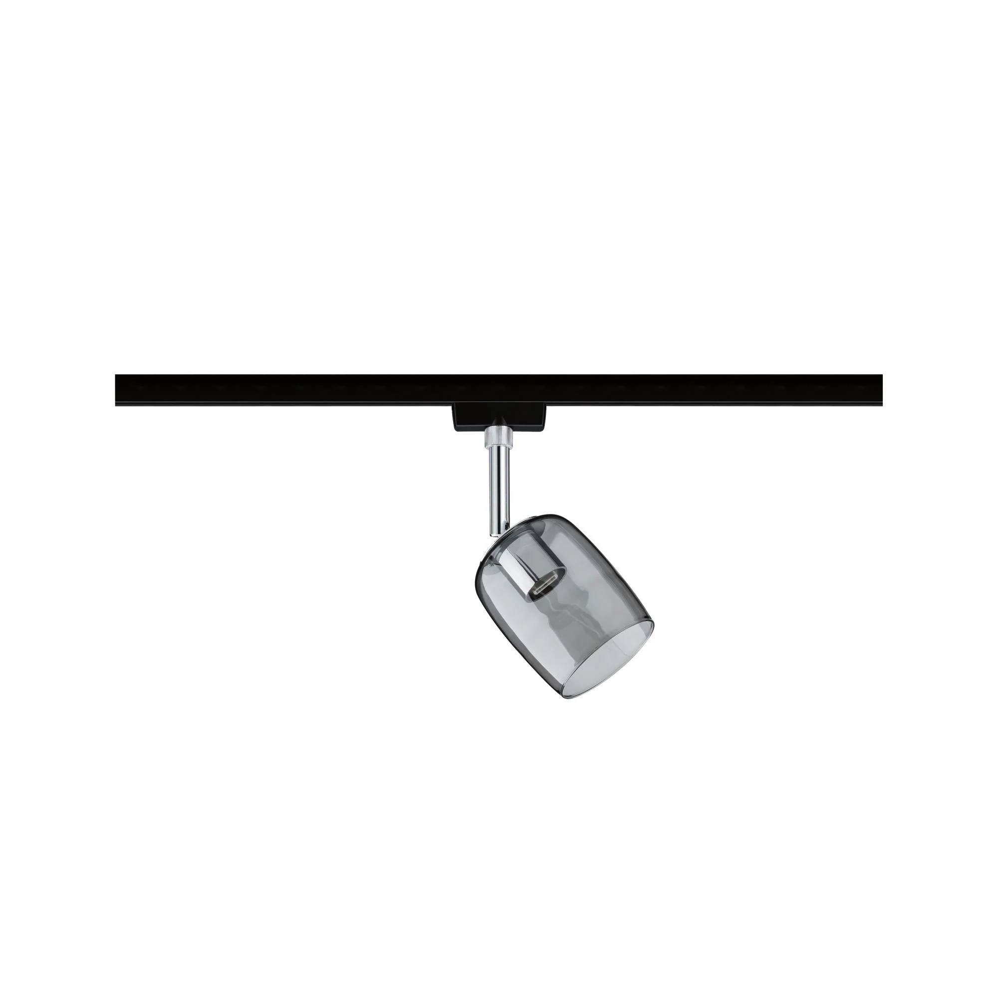 URail Schienenspot Blossom Einzelspot G9 max. 10W dimmbar 230V Schwarz matt/Rauchglas