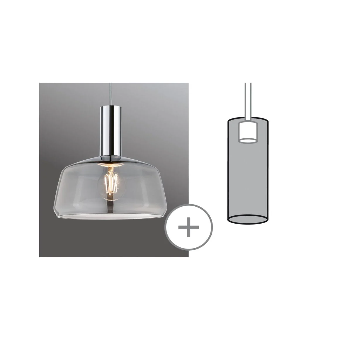URail Schirm Neila 2Easy  230mm Rauchglas - Image 2