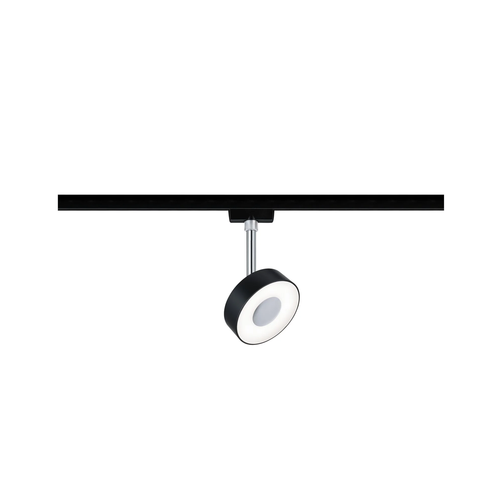 URail Spot Circle 1x5W schwarz matt/ Chrom 230V Metall/Kunststoff 4000K dim