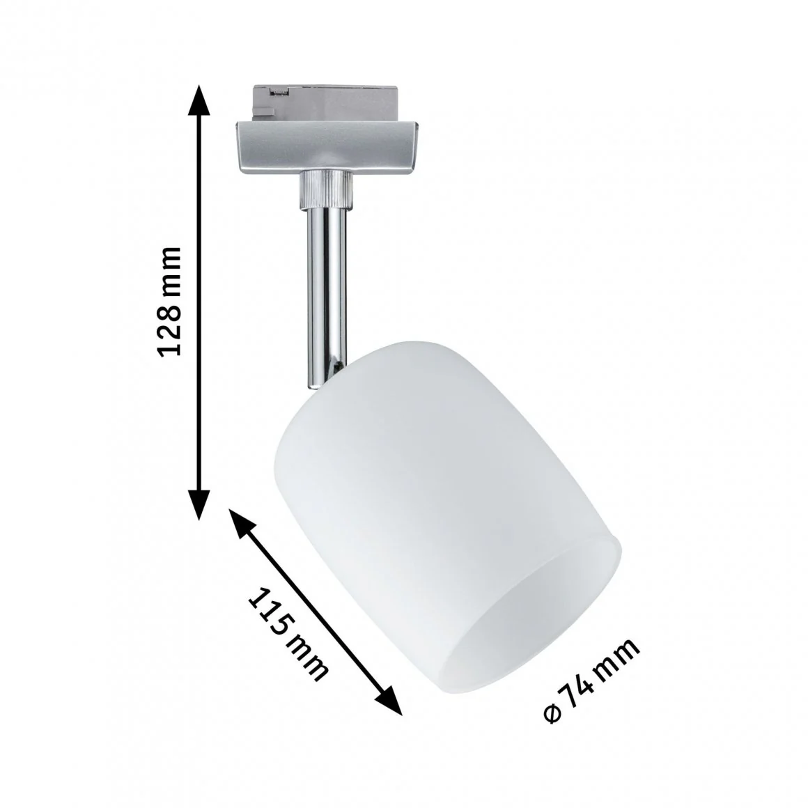 URail System Spot Blossom max. 1x10W G9 Chrom matt/Satin 230V Metall/Glas - Image 5