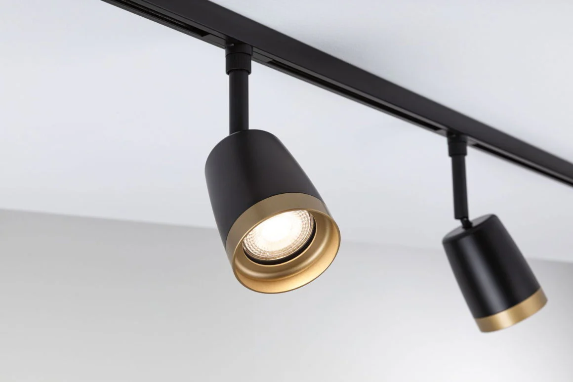 URailSchienenspot Cover Einzelspot GU10 max. 10W 230V Schwarz matt/Gold matt - Image 4