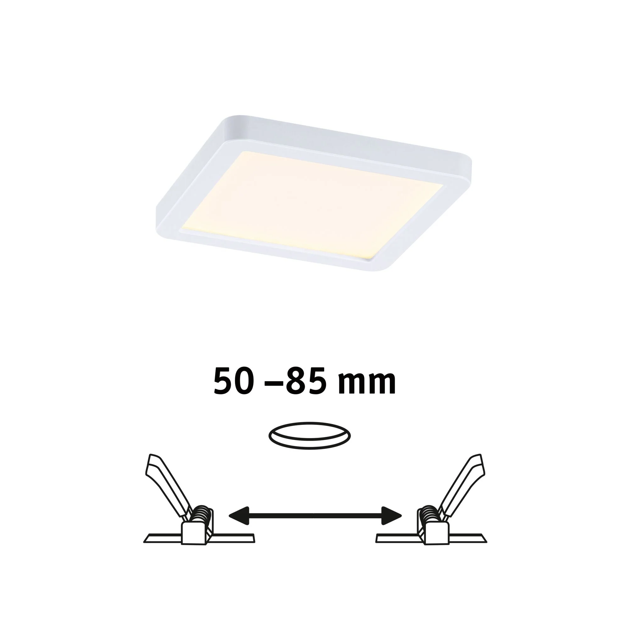 VariFit Areo IP44 eckig 118x118mm 6,5W 500lm 3000K Weiß - Image 3